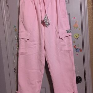 Pro Club Women’s Pink Cargo Jogger Pants